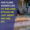 American Fire Products Rectangular Glass Flame Guard for 18" x 6" Drop-In Fire Pit Pan - FG-AFPP-18