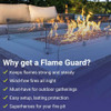 American Fire Products Rectangular Glass Flame Guard for 18" x 6" Drop-In Fire Pit Pan - FG-AFPP-18