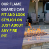 American Fire Products Rectangular Glass Flame Guard for 24" x 8" Drop-In Fire Pit Pan - FG-AFPP-24