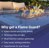 American Fire Products Rectangular Glass Flame Guard for 24" x 8" Drop-In Fire Pit Pan - FG-AFPP-24
