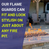 American Fire Products Rectangular Glass Flame Guard for 48" x 14" Drop-In Fire Pit Pan - FG-AFPP-48