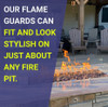 American Fire Products Linear Glass Flame Guard for 60" x 6" Linear Drop-In Fire Pit Pan - FG-LCB-60