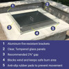 American Fire Products Square Glass Flame Guard for 18" Square Drop-In Fire Pit Pan -  FG-SQP-18