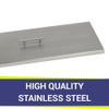 American Fire Products Stainless Steel Cover for Rectangular Drop-In Fire Pit Pan - SS-CV-AFPP-30