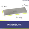 American Fire Products Stainless Steel Cover for Rectangular Drop-In Fire Pit Pan - SS-CV-AFPP-36