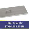 American Fire Products Stainless Steel Cover for Rectangular Drop-In Fire Pit Pan - SS-CV-AFPP-36