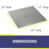 American Fire Products Stainless Steel Cover for Square Drop-In Fire Pit Pan - SS-CV-SQP-36