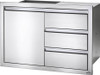 Napoleon 36-Inch Stainless Steel Single Door and Triple Drawer - BI-3624-1D3DR