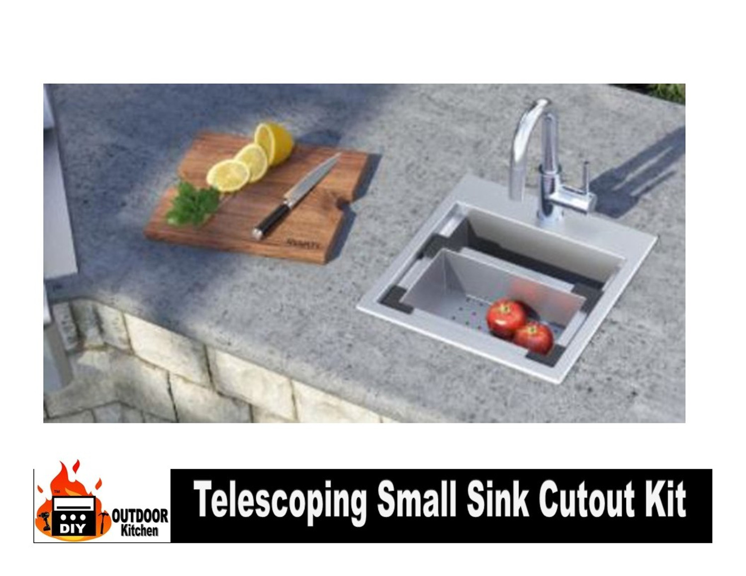 DIY Outdoor Kitchen Small Sink Cutout Kit Cutout)