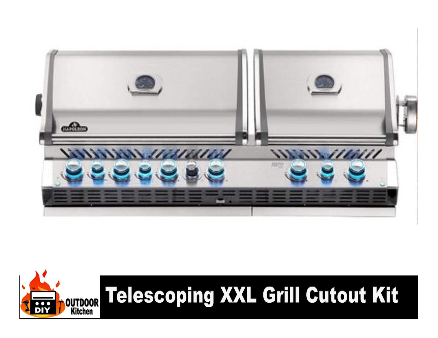 BBQ TUBES XXL Grill Cutout Out for Outdoor Kitchens (48