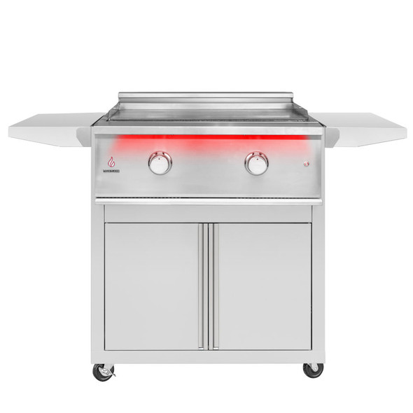 TrueFlame Stainless Deluxe Cart & TrueFlame 30-Inch Griddle - TFG30+CART-TF-GRID30