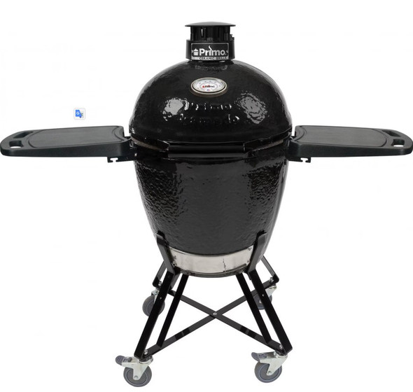 Primo All-In-One Round Ceramic Kamado Grill With Cradle & Side Shelves - PGCRC (2021)