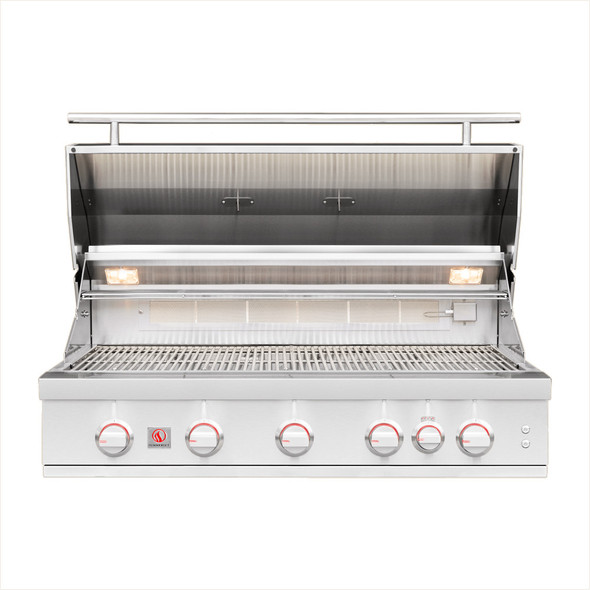 Summerset Sizzler Pro 40-Inch 5-Burner Built-In Grill with Rear Infrared Burner - SZRPRO40