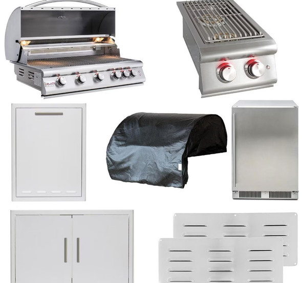 Blaze LTE 8-Piece 40-Inch Natural Gas Outdoor Kitchen Package