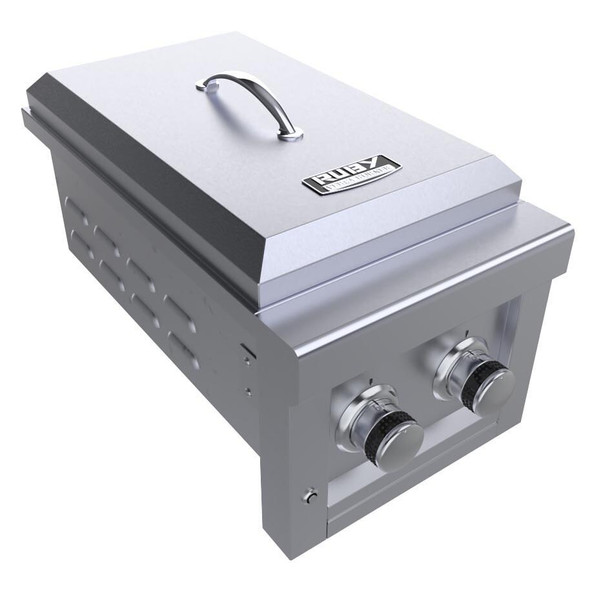 Sunstone Ruby Series 13-Inch Slide in Versa Double Burner Removable Cover W/LED Accent Light