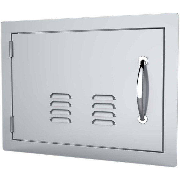 Sunstone-Grill-Classic-Series-24-Inch-Stainless-Steel-Left-Hinge-Vented-Horizontal-Single-Access-Door-A-DH1724-L-Side-View