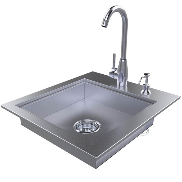 Sunstone-20-Inch-x-22-Inch-Single-Bowl-ADA-Compliant-Outdoor-Rated-Stainless-Steel-Drop-In-Sink-with-Lid-Off