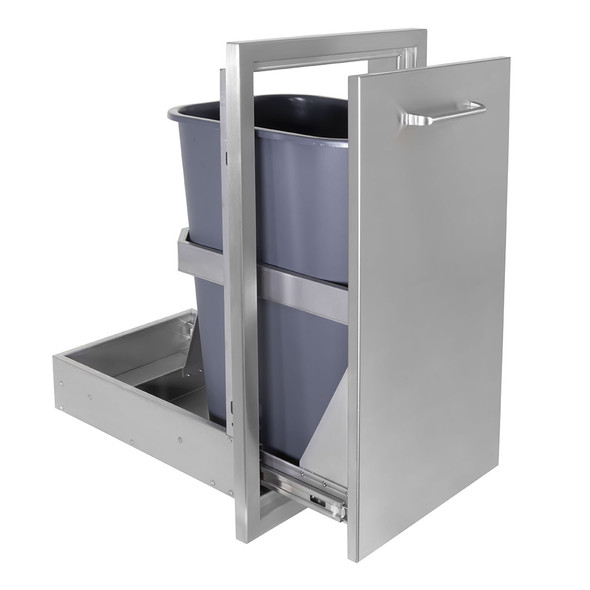 Wildfire-14-Inch-304-Stainless-Steel-Roll-Out-Trash-Bin-Angle