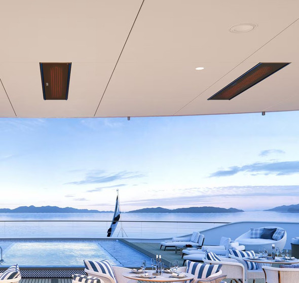 Bromic Heating Platinum Smart-Heat Marine Grade 50-Inch 3400W Dual Element 240V Electric Infrared Heater - Black - BH0320016