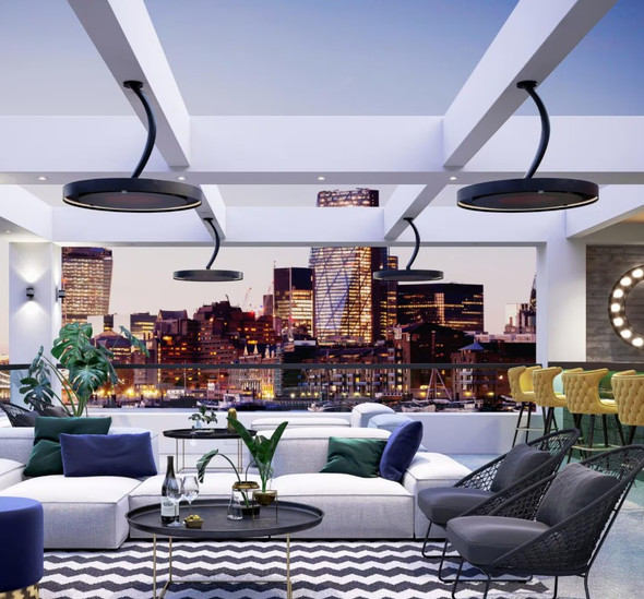 Bromic Heating Eclipse 24-Inch Curved Ceiling Pole - BH3230004