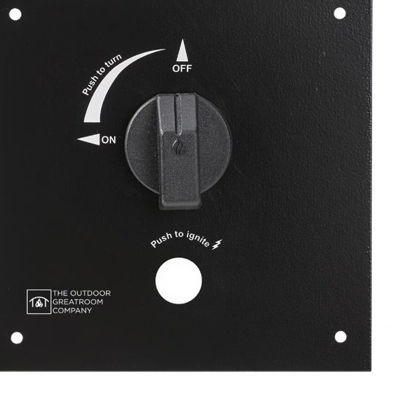 Key Largo 48 Inch Rectangular Stucco Natural Gas Fire Pit Table in Midnight Mist by The Outdoor GreatRoom Company