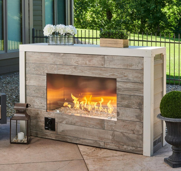 The Outdoor GreatRoom Company 40-Inch Linear Ready-to-Finish Single-Sided Propane Fireplace W/ Manual Ignition