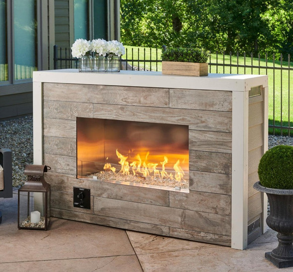 The Outdoor GreatRoom Company 40-Inch Propane Outdoor Linear Ready-to-Finish Single-Sided Gas Fireplace W/ Direct Spark Ignition