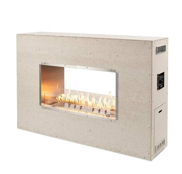 The Outdoor GreatRoom Company 60-Inch Linear Ready-to-Finish See-Through Natural Gas Fireplace W/ Direct Spark Ignition