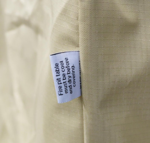 The Outdoor GreatRoom Company 72-Inch Vinyl Cover for Boardwalk Gas Fire Pit Table - Tan - CVR7345