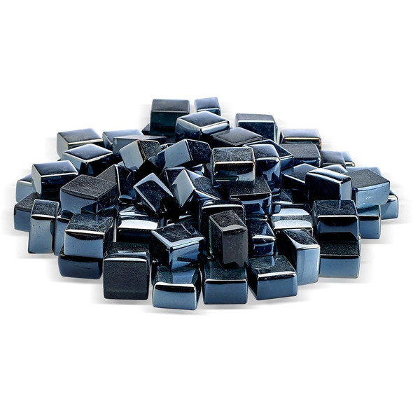 American Fire Glass 1/2" Black Luster 2.0 Cubes - AFF-BLKLST12-2-10