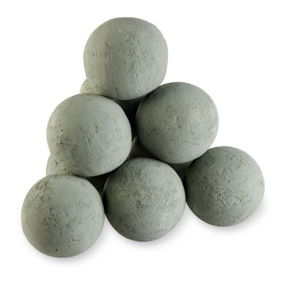 American Fire Products 4" Cape Gray Lite Stone Fire Balls - Set of 6 - AFG-FBL-CG-6B