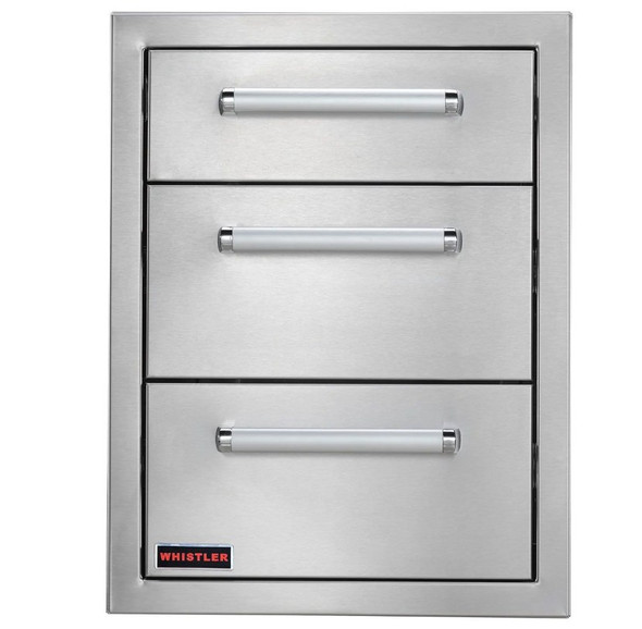 Whistler 21.5-Inch Stainless Steel Triple Drawer