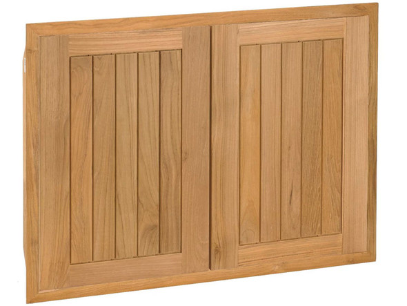 Pacific Teak Millworks Cottage 30-Inch Teak Wood Double Access Door - AD2-30C