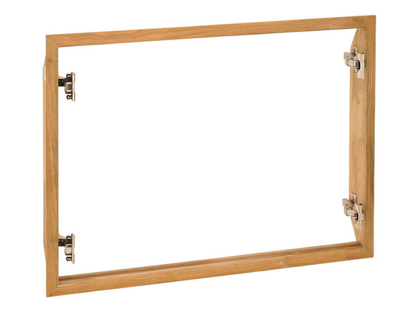 Pacific Teak Millworks 30-Inch Shaker Panel Teak Wood Double Access Door - AD2-30S