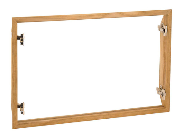 Pacific Teak Millworks 34-Inch Shaker Panel Teak Wood Double Access Door - AD2-34S