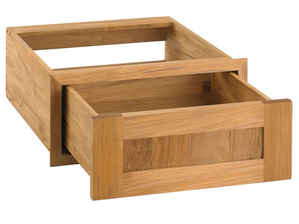 Pacific Teak Millworks 18-Inch Shaker Panel Teak Wood Single Drawer - UD1-18S