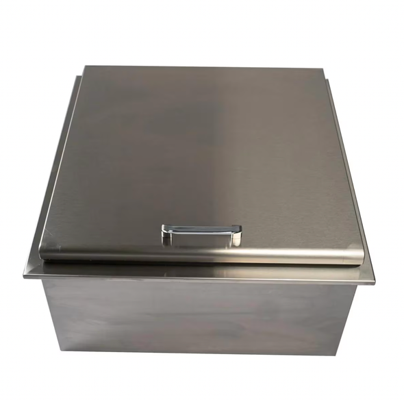 BBQ Girls Premium 25-Inch Drop-In Ice Bin Cooler With Condiment Holder