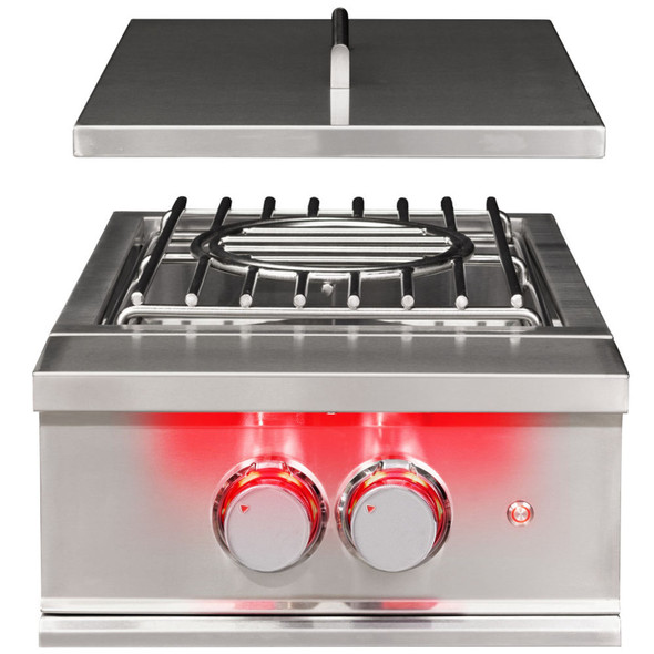 TrueFlame 70,000 BTU Built-In Natural Gas Power Burner with Wok Grate & Removable Lid - TFPB