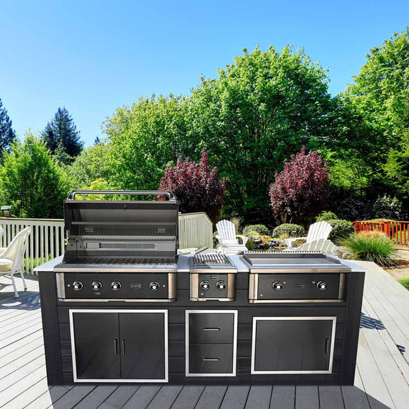 Wildfire Ranch PRO 30-Inch Black Stainless Steel Side Griddle