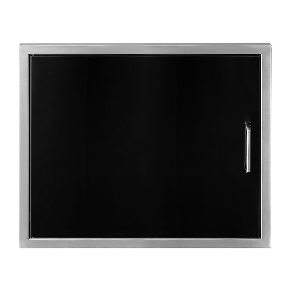 Wildfire 27-Inch Black 304 Stainless Steel Reversible-Hinged Horizontal Single Access Door