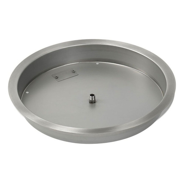 American Fire Products 25" Stainless Steel Round Drop-In Pan With 18" Ring Burner - SS-RSP-25-ASBL