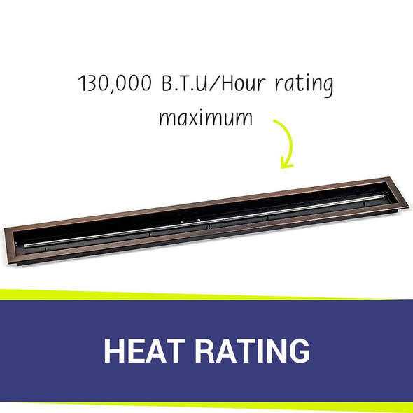 American Fire Products 60" x 6" Oil Rubbed Bronze Linear Drop-In Fire Pit Pan