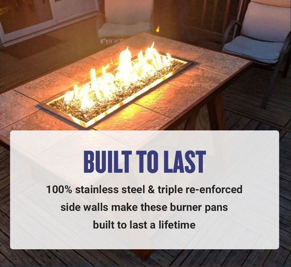 American Fire Products 60" x 6" Oil Rubbed Bronze Linear Drop-In Fire Pit Pan