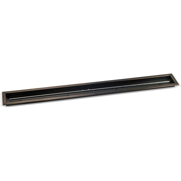 American Fire Products 72" x 6" Oil Rubbed Bronze Linear Drop-In Fire Pit Pan - OB-LCB-72