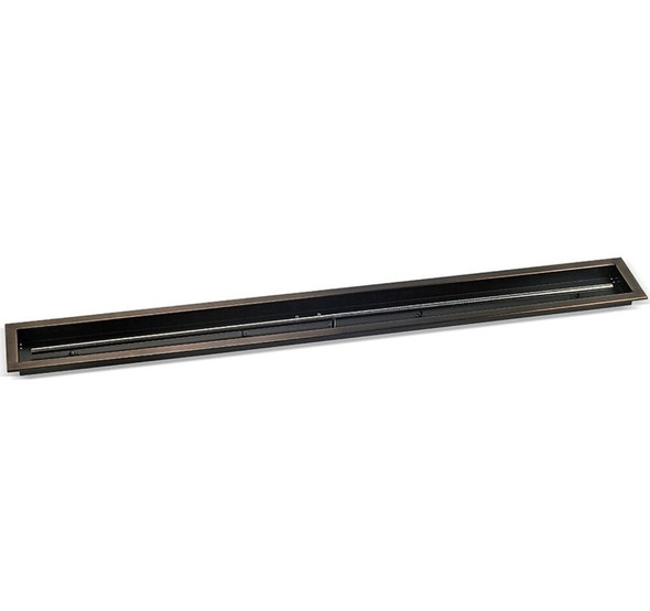 American Fire Products 72" x 6" Oil Rubbed Bronze Linear Drop-In Fire Pit Pan - OB-LCB-72