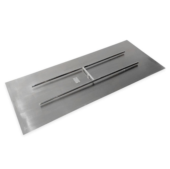 American Fire Products 60" x 24" Rectangular Stainless Steel Flat Pan - SS-RTFP-60