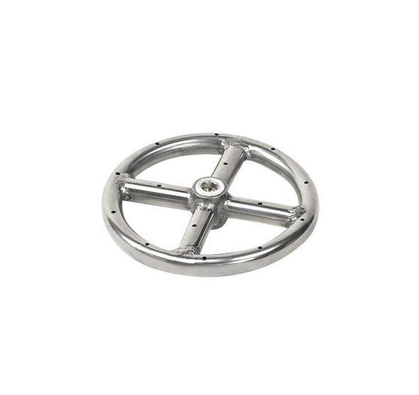American Fire Products 6" Single-Ring Stainless Steel Burner with a 1/2" Inlet - SS-FR-6