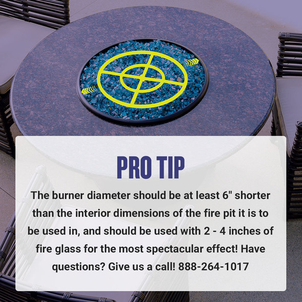 American Fire Products 30” Triple-Ring Black Steel Burner with a 3/4" Inlet - BK-FR-30