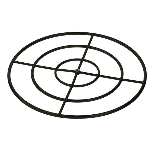 American Fire Products 36” Triple-Ring Black Steel Burner with a 3/4" Inlet - BK-FR-36