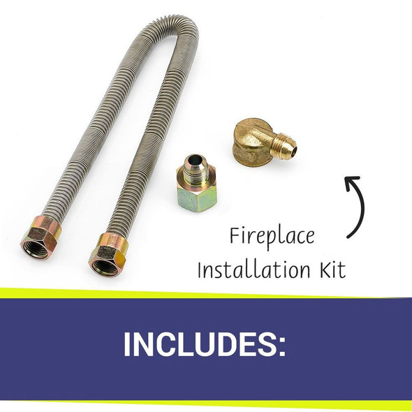 American Fire Products 18" x 6" Stainless Steel H-Style Burner - Natural Gas - SS-H-18